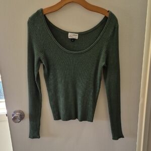 Universal Thread Forest Green Ribbed Sweater